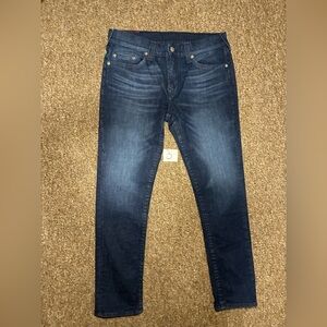 True Religion Rocco Relaxed Skinny Jeans Mens Size 36 Dark Wash